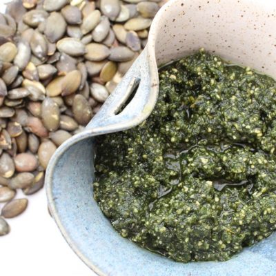 Basil Pumpkin Seed Pesto (Vegan)